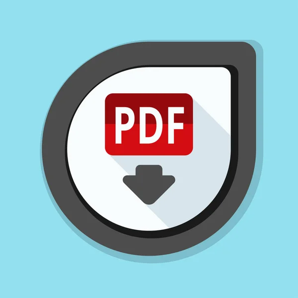 PDF document sign icon — Stock Vector