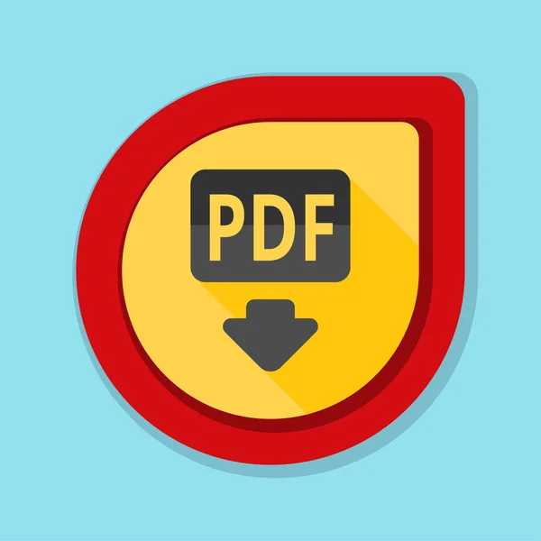 PDF document sign icon — Stock Vector