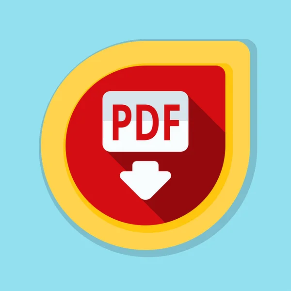 Значок подписи документа PDF — стоковый вектор