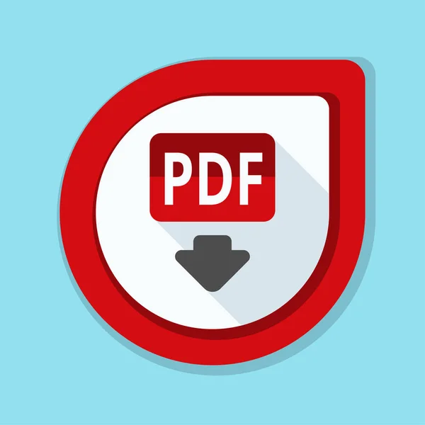 Het symbool van de teken van PDF-document — Stockvector