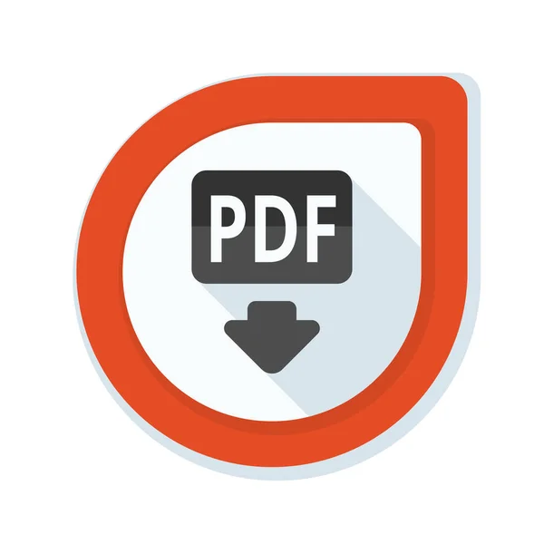 Het symbool van de teken van PDF-document — Stockvector