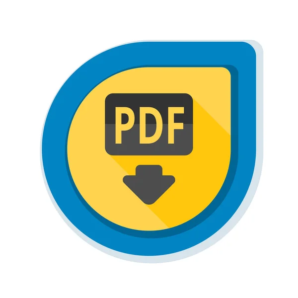 PDF document sign icon — Stock Vector
