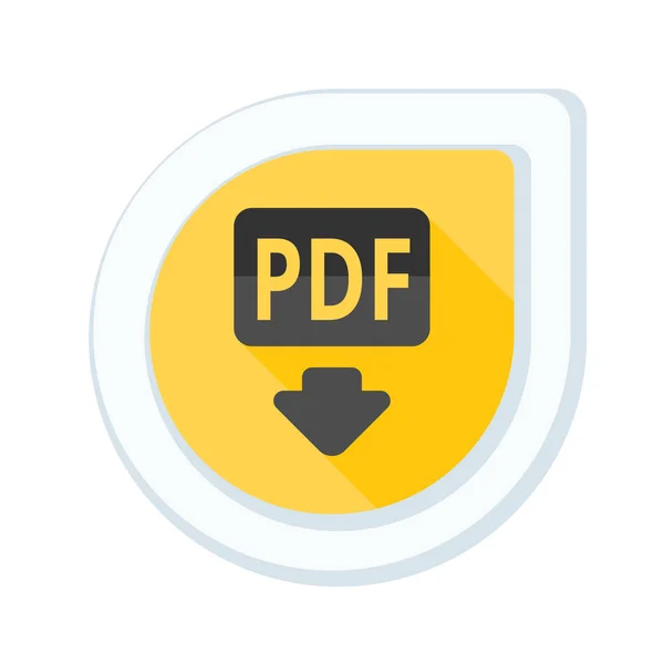 Het symbool van de teken van PDF-document — Stockvector