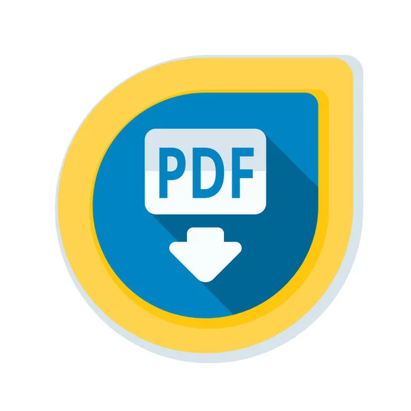 Signo de documento PDF icono — Vector de stock