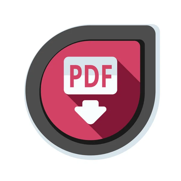 PDF document sign icon — Stock Vector