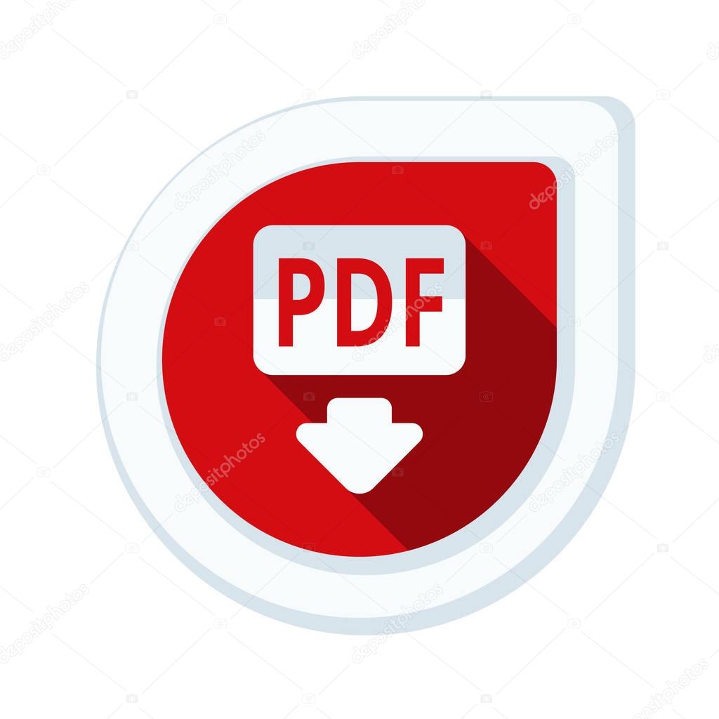 PDF document sign icon