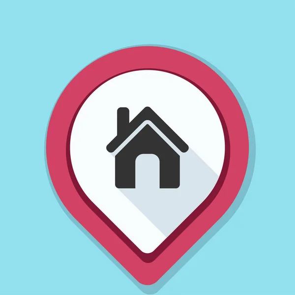 House navigation pin — Stock Vector