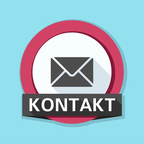 Mail kontaktowy ikona — Wektor stockowy