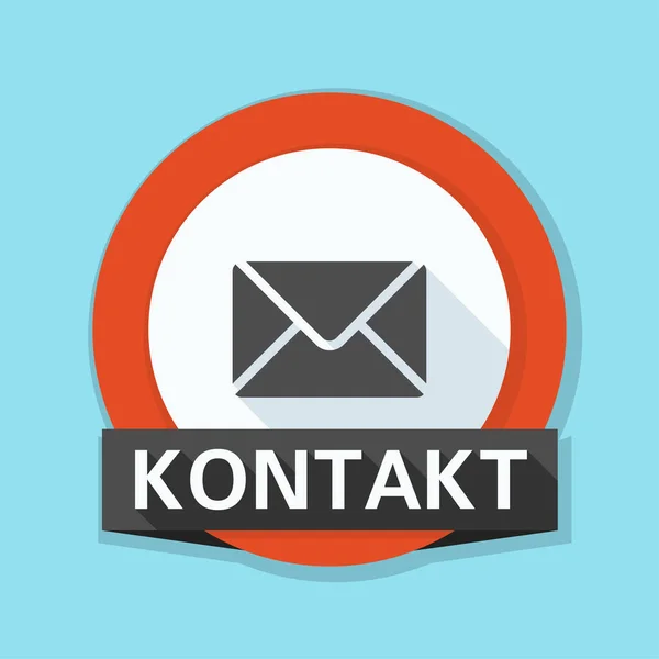 Mail kontaktowy ikona — Wektor stockowy