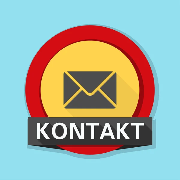 Mail kontaktowy ikona — Wektor stockowy