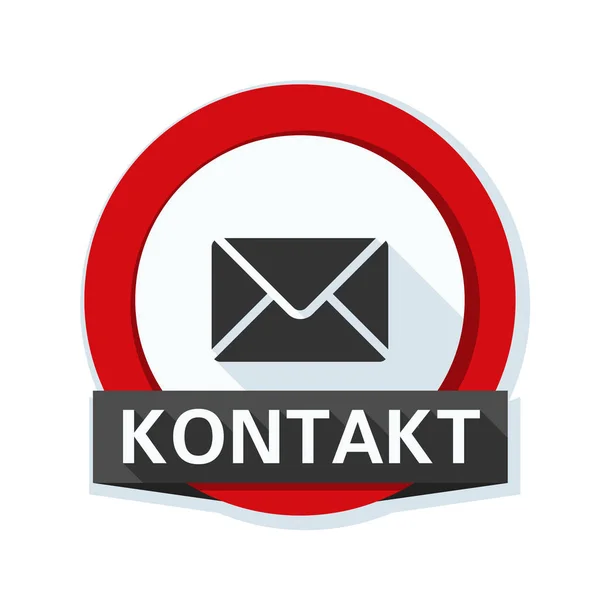 Mail kontaktowy ikona — Wektor stockowy