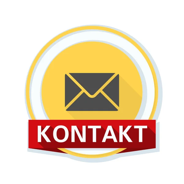 Mail kontaktowy ikona — Wektor stockowy