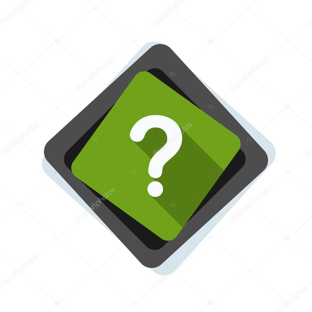Question mark flat sign, vector illustration