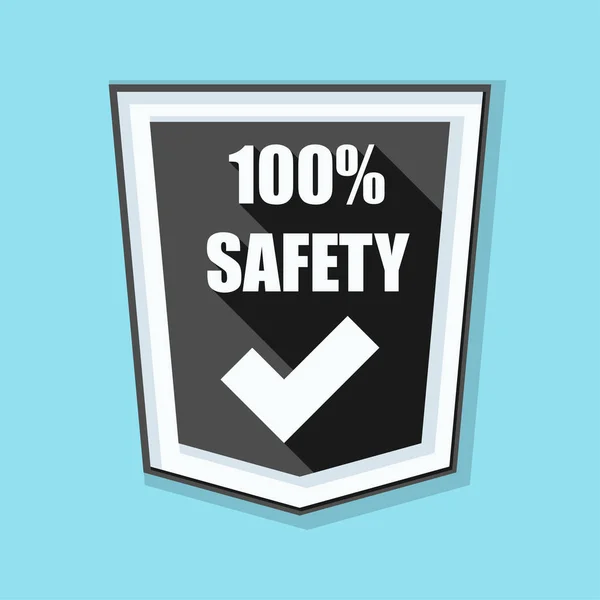 100% signo de escudo de seguridad — Archivo Imágenes Vectoriales
