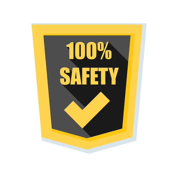 100% veiligheid schild teken — Stockvector
