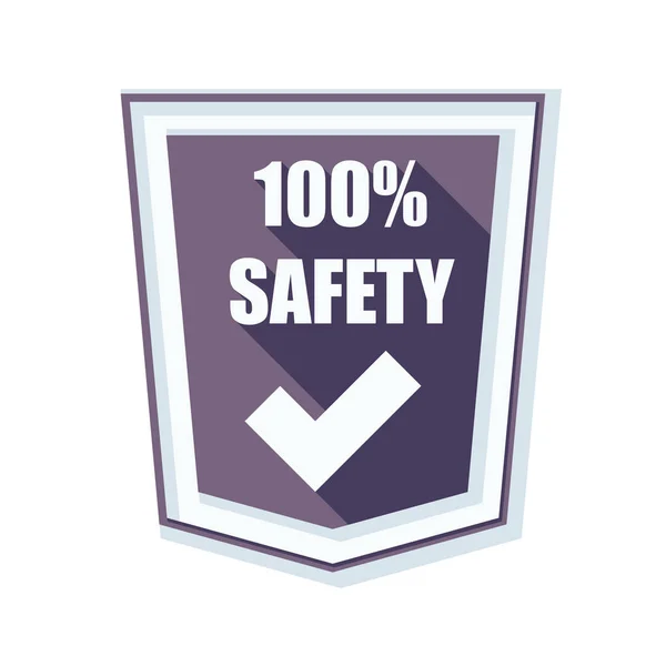 100% signo de escudo de seguridad — Archivo Imágenes Vectoriales