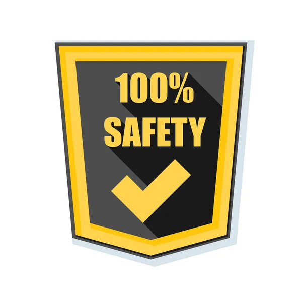 100%安全盾牌标志 — 图库矢量图片
