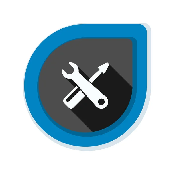 Wrench and screwdriver icon — Stock Vector