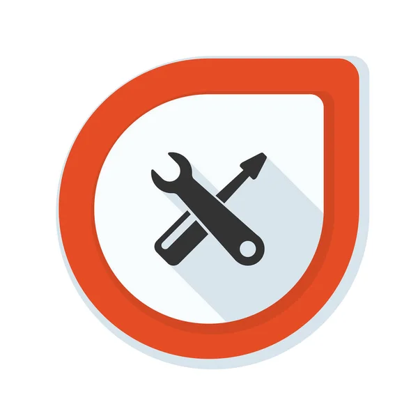 Wrench and screwdriver icon — Stock Vector