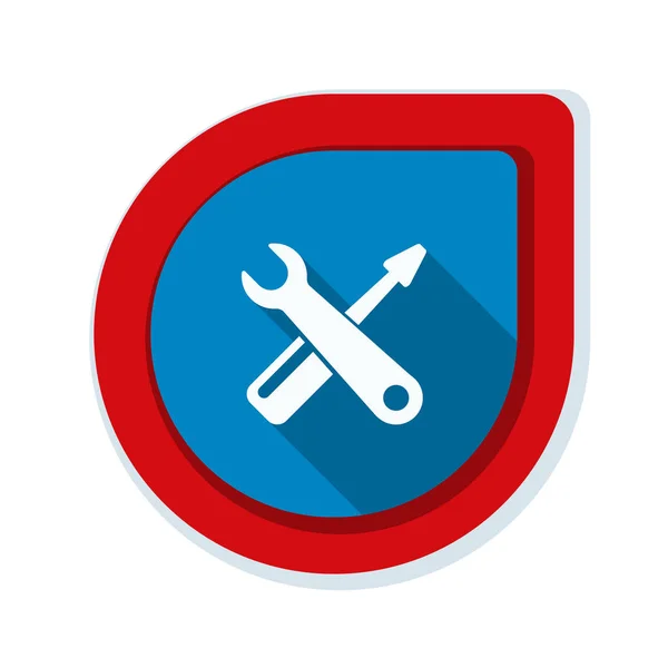 Wrench and screwdriver icon — Stock Vector