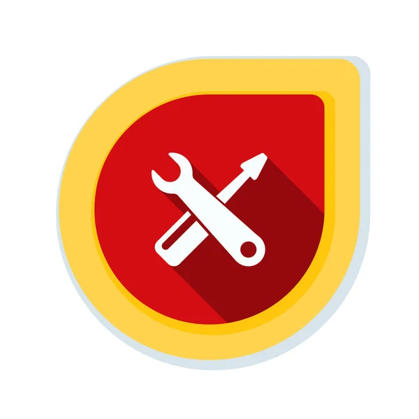 Wrench and screwdriver icon — Stock Vector