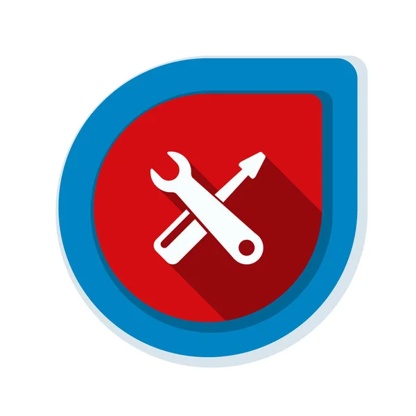 Wrench and screwdriver icon — Stock Vector