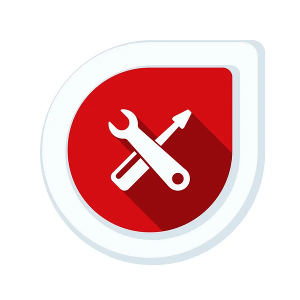 Wrench and screwdriver icon — Stock Vector