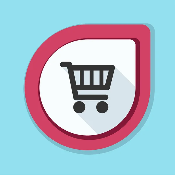 Shopping cart pictogram teken — Stockvector