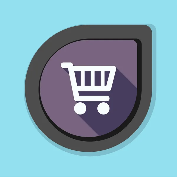 Shopping cart pictogram teken — Stockvector