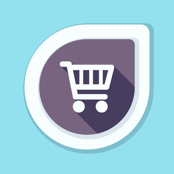 Shopping cart pictogram teken — Stockvector