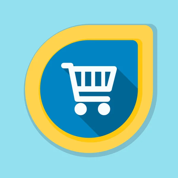 Shopping cart pictogram teken — Stockvector