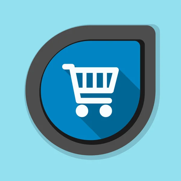 Shopping cart pictogram teken — Stockvector