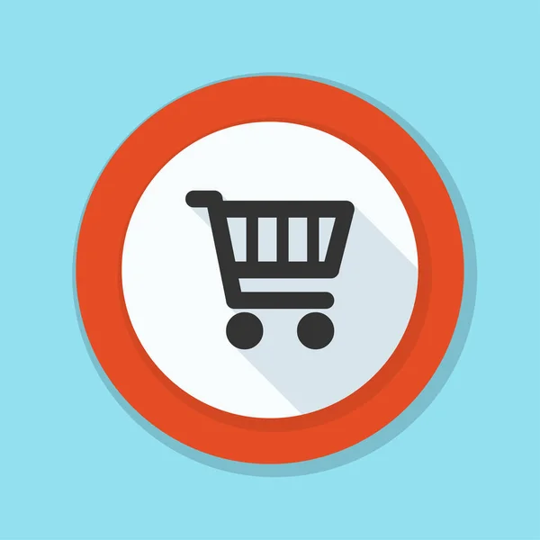 Shopping cart ikonen tecken — Stock vektor