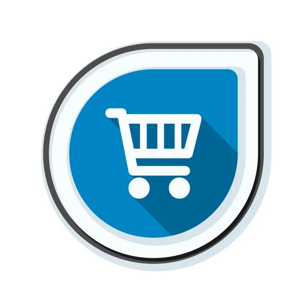 Shopping cart pictogram teken — Stockvector