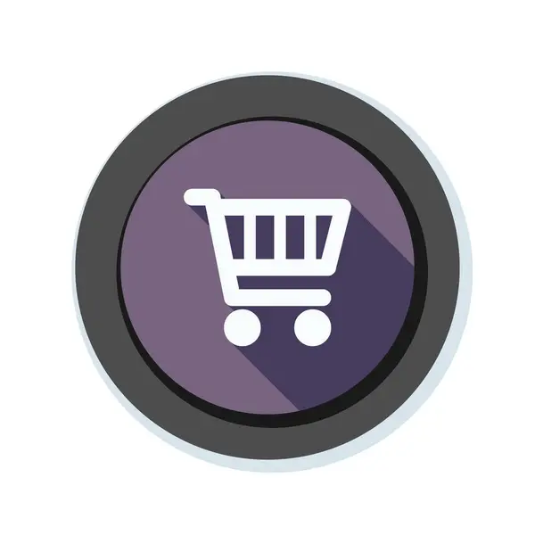 Shopping cart pictogram teken — Stockvector