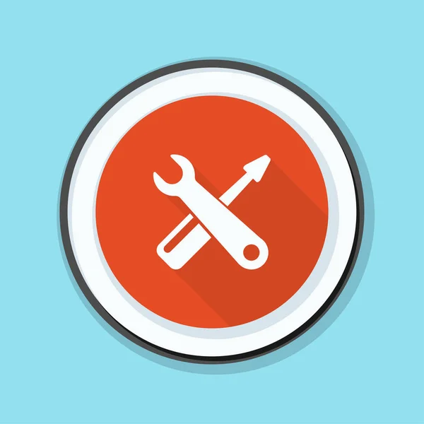 Wrench and screwdriver icon — Stock Vector