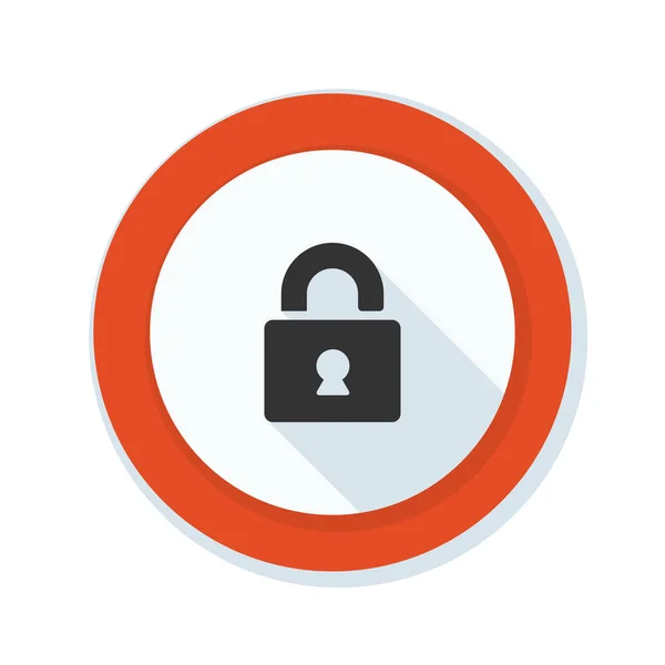 Secure lock κουμπί σύμβολο — Διανυσματικό Αρχείο