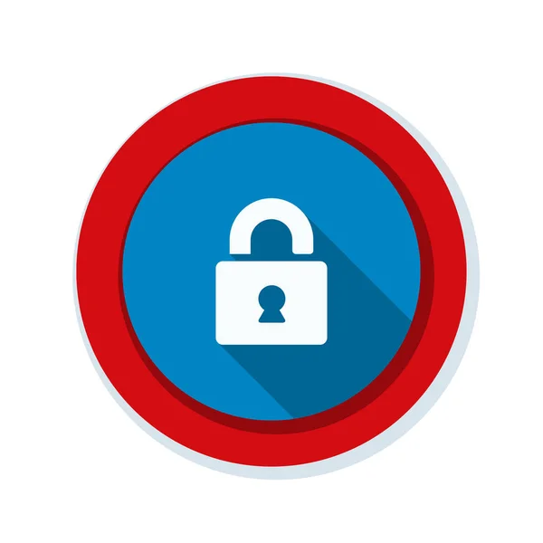 Secure lock κουμπί σύμβολο — Διανυσματικό Αρχείο