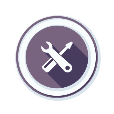 İngiliz anahtarı ve tornavida simgesi