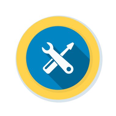 İngiliz anahtarı ve tornavida simgesi