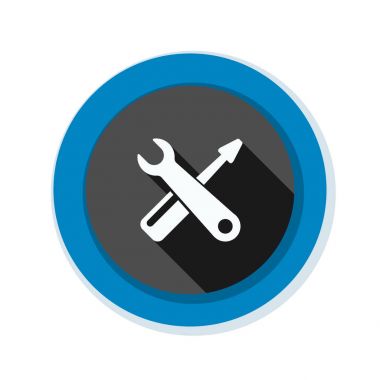 İngiliz anahtarı ve tornavida simgesi