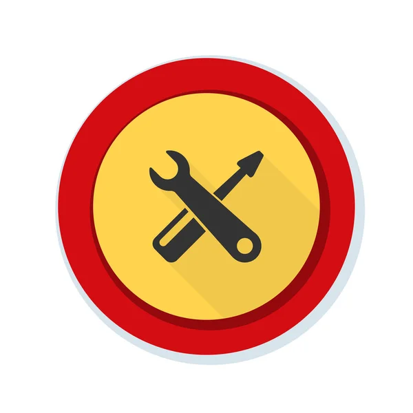 Wrench and screwdriver icon — Stock Vector