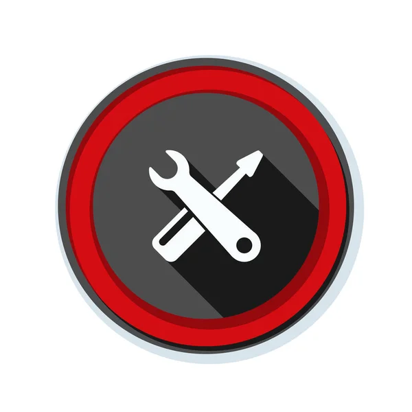 Wrench and screwdriver icon — Stock Vector