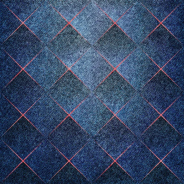 Textura denim com padrão de geometria — Fotografia de Stock