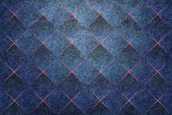 Textura de mezclilla con patrón de geometría — Vector de stock