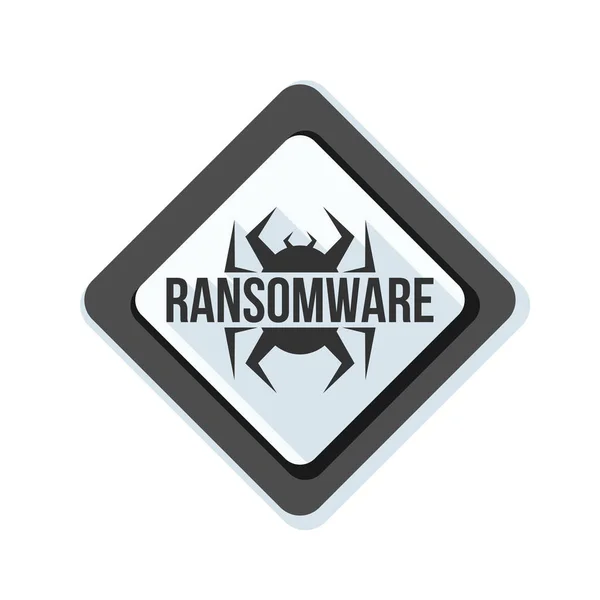 Ransomware Hazard tecken — Stock vektor