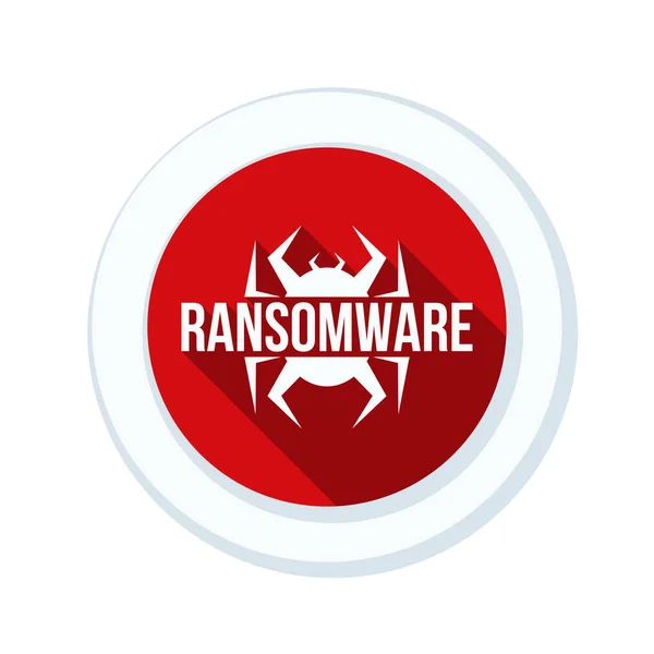 Znak zagrożenia Ransomware — Wektor stockowy