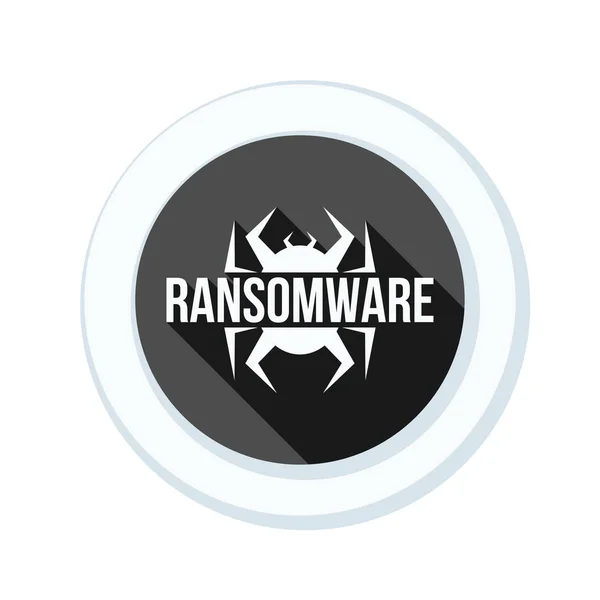 Señal de peligro de ransomware — Vector de stock