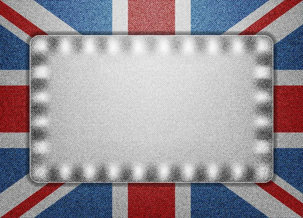 牛仔纹理英国国旗 — 图库矢量图片