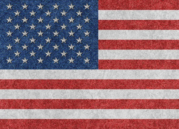 Etats-Unis denim texturé drapeau — Image vectorielle